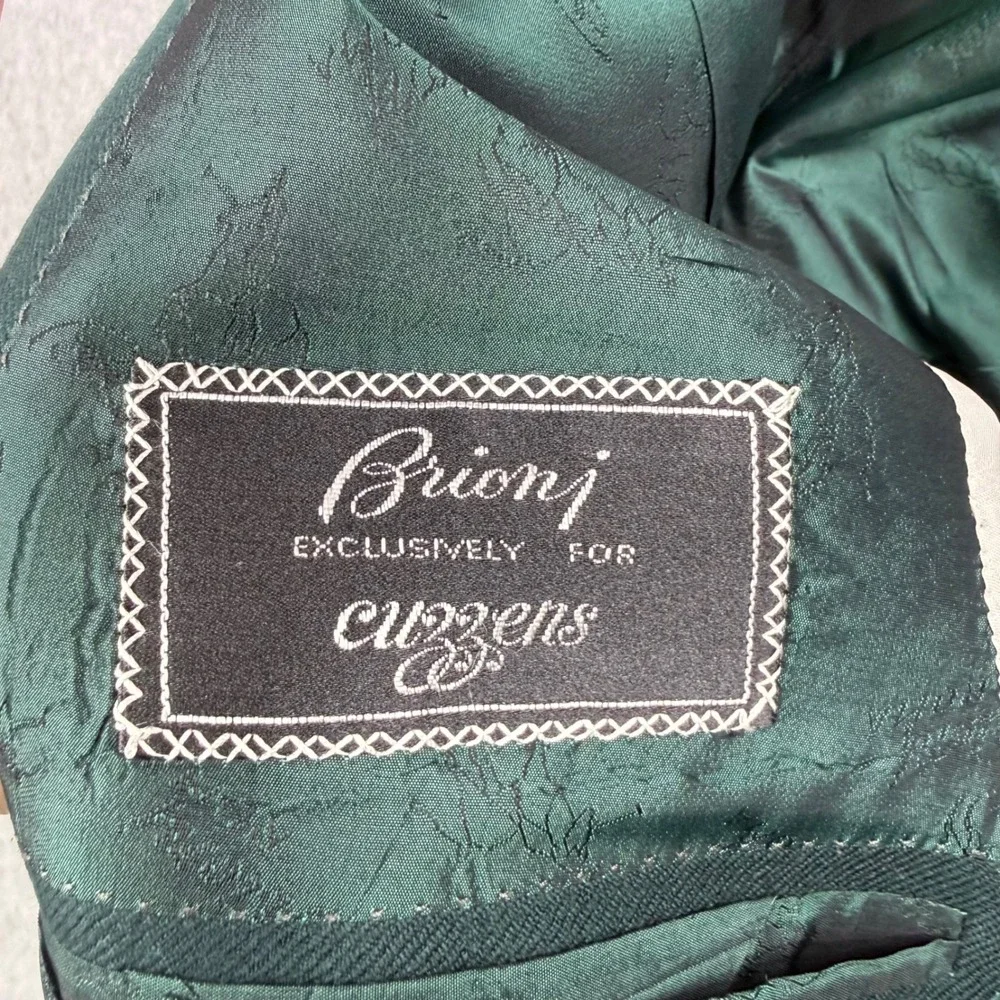 Vintage Brioni Blazer Mens 40 Green 100% Cashmere Cuzzens Sport‎ Coat Italy